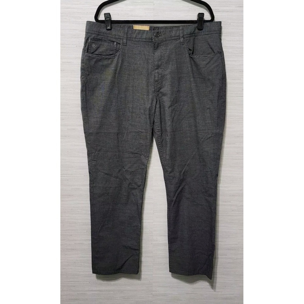 New English Laundry Men Brixton Flat Front Slim Leg Pants 40x30 Med Grey Stretch